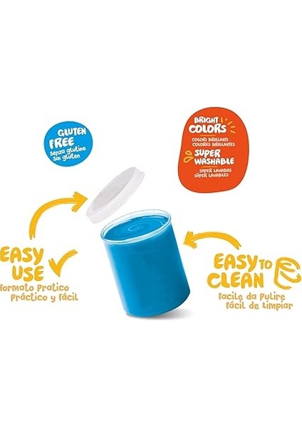 Bebek Yıkanabilir Parmak Boyası, 6 Renk x 80 gr modelleri