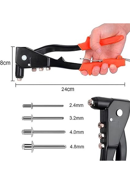 Emg Perçin Tabancası Profesyonel Pop Çelik Perçin Tabancası 24 cm modelleri