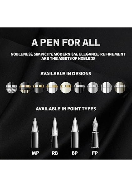 Noble 35 Roller Kalem Siyah Krom indirimleri