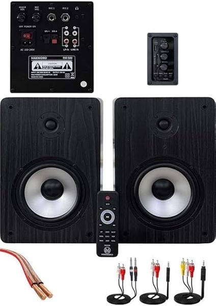 RM-500 Aktif Stüdyo Referans Monitörü 5 Inç Çift Bluetooth USB 180 Watt fiyatları
