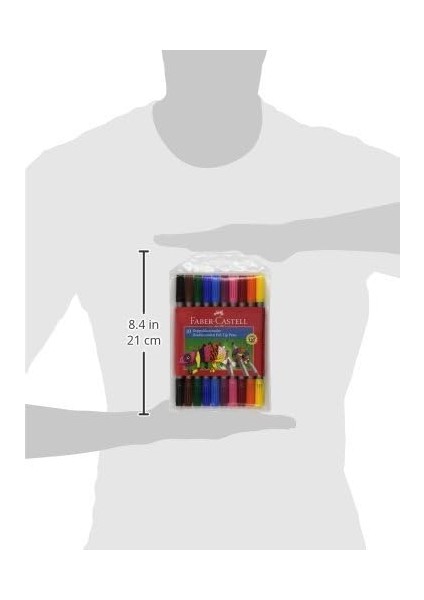 Çift Taraflı Keçeli Kalem 10 Renk, Kalın ve Ince Uçlu, Canlı Renkler, Su Bazlı Mürekkep fırsatları