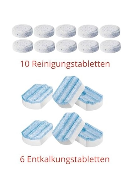 TZ80001 10 Reinigungstabletten + 6 Entkalkungstabletten TZ80002 Eq Için modelleri