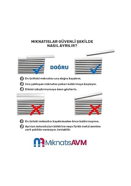 Magneteksan Neodyum Dikdörtgen Süper Güçlü Mıknatıs 40X10X5 mm (4'lü Set) fırsatları