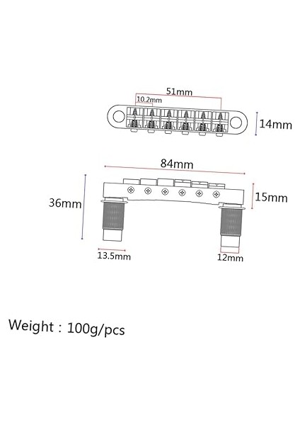 GA105 Geniş Kenarlı Gitar Köprü Makaralı Eyer Ayar Seti Siyah Elektrik Gitar Ayar Aletleri Yedek modelleri