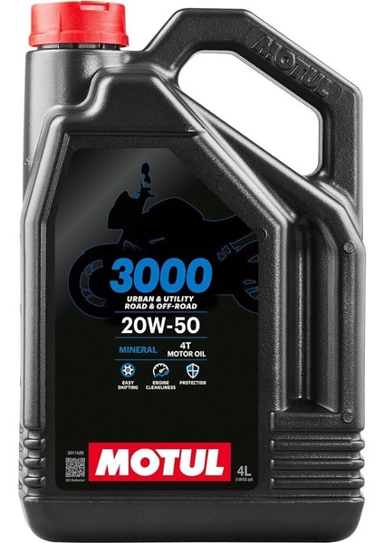 3000 4t 20W50 4 Litre
