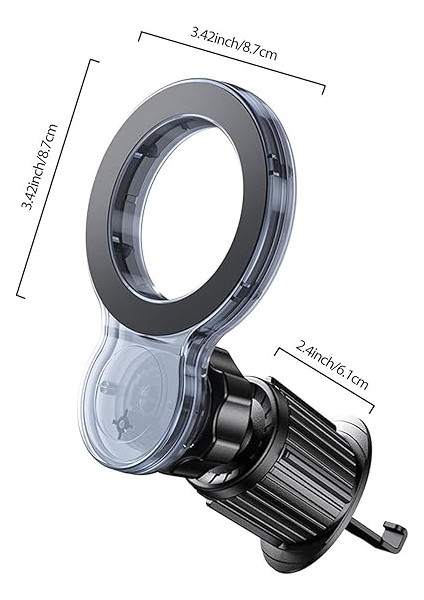 Havalandırmaya Takılan Araç Içi Telefon Tutucu Manyetik Mıknatıslı 2 Yuvarlak Halka Hediyeli iphone 12-16 Pro Max Telefon Tutucu S22-S25 Ultra Telefon Tutucu Torpido Üstü Premium fırsatları