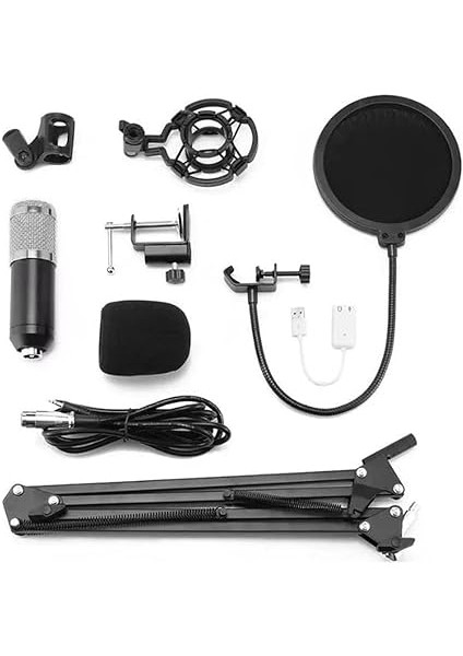 BM800 Profesyonel Kondenser Mikrofon Podcast Canlı Yayın Ekipmanı USB Mıc Mikrofon Seti Kol Standlı Stüdyo Mikrofonu Stüdyo Canlı ve Yayın Için Müzik Ekipmanı fiyatları