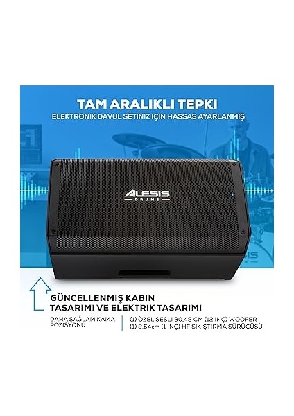 Strike Amp 12 MK2-2500W Drum Amp Hoparlörü, Elektronik Davul Seti Için Bluetooth, 12 Inç (30.48CM) Bas Hoparlör, Hpf Eq ve Topraklamayı Kaldırma Anahtarı modelleri