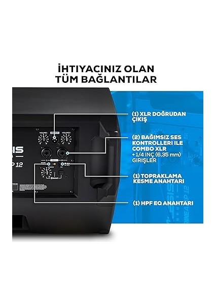 Strike Amp 12 MK2-2500W Drum Amp Hoparlörü, Elektronik Davul Seti Için Bluetooth, 12 Inç (30.48CM) Bas Hoparlör, Hpf Eq ve Topraklamayı Kaldırma Anahtarı indirimleri