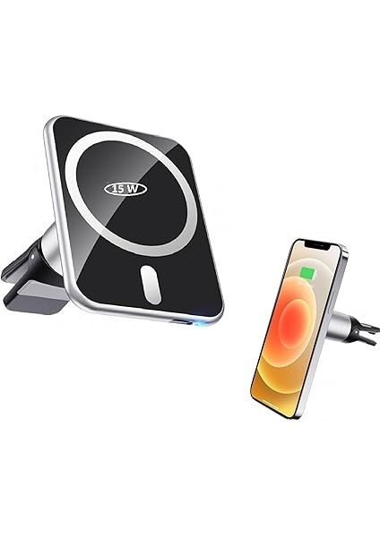 HP-A07 15W Kablosuz Şarj Araba Telefon Tutucu Ayarlanabilir Havalandırma Için Magsafe Yüksek Kalite Tutucu Premium indirimleri