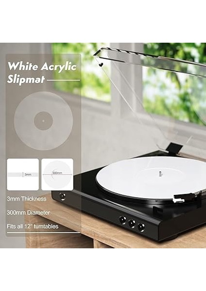 Akrilik Pikap Mat, Pikap Slipmat Akrilik Plak Tabağı Slipmat Pikap Mat 12 Inç Plak Çalar Için Statik Toz Gürültüsünü Azaltın Değiştirme (ZTYB04IU5V-13) indirimleri