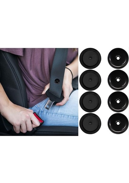 4 Takım Emniyet Kemeri Durdurma Düğmeleri, Kaymaz Emniyet Kemeri Durdurma Klipsleri Geçmeli Sistem, Kaynak Gerektirmez Emniyet Kemeri Durdurma Düğmesi Düğmeleri Emniyet Kemeri Tokasının Kemerin