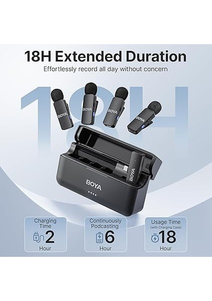 BY-V4U iPhone 15 Android Tip C Telefon Akıllı Telefon Için Kablosuz Yaka Mikrofonu Video Kaydı Podcast Röportaj Akışı Vlog Youtube fiyatları