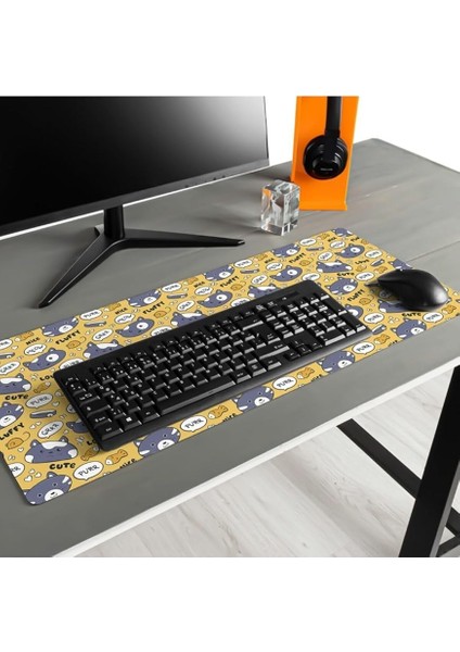 Kız Arkadaşa Hediye Sevimli Kedi Tasarımlı Mousepad - Mouse Pad - Fare Altlığı