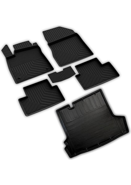 Autoaccessories Renault Taliant ile Uyumlu 4d Paspas ve 3D Bagaj Havuzu 2021 ve Üstü