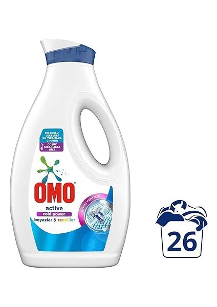 Sıvı Active Cold Power Beyazlar ve Renkliler Için Çamaşır Deterjanı 1690 ml fiyatları