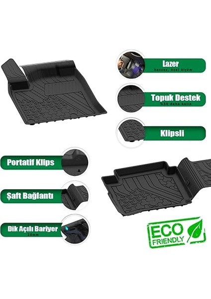 Nissan Qashqai E-Power (2022+) ile Uyumlu 4.5d Havuzlu Oto Paspas fiyatları