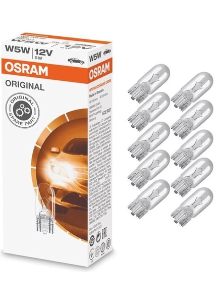 Dipsiz Ampulü 12V T10 W5W 10ADET 2825