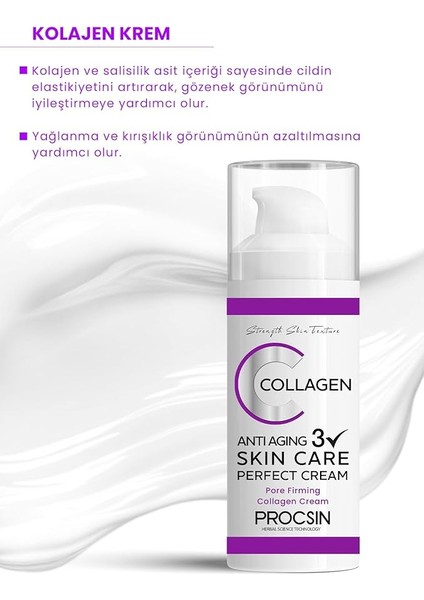 Anti-Aging Etkili Collagen Krem, Yaşlanma & Kırışıklık Karşıtı, Cilt Sıkılaştırıcı & Yenileyici, Günlük Bakım, 50 ml fırsatları