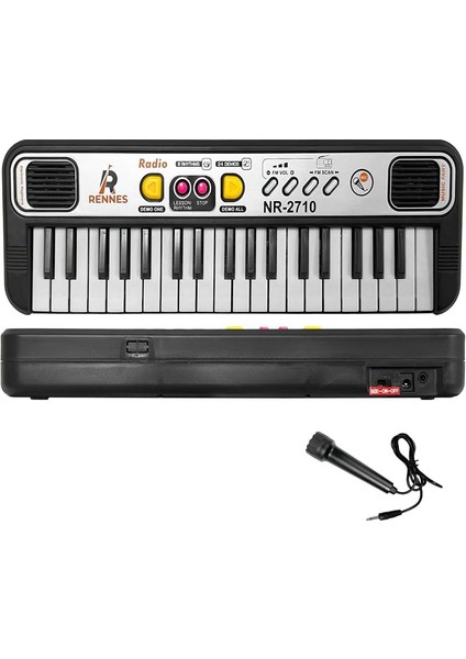 Nr-27 Çocuklar Için Pilli Mikrofonlu 37 Tuşlu Eğitici Org (2-8 Yaş)