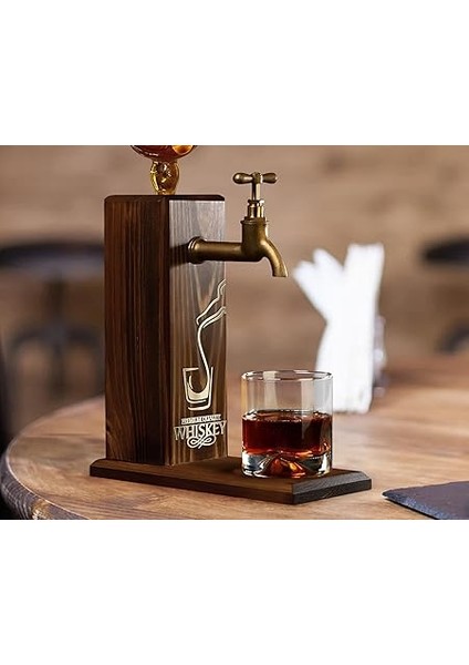 Gift Özel Viski Baskılı Musluklu Doğal Ahşap Içki Standı, Içki Çeşmesi, Doğum Günü Hediyesi, Ev Hediyesi, Içecek Dispenseri fiyatları