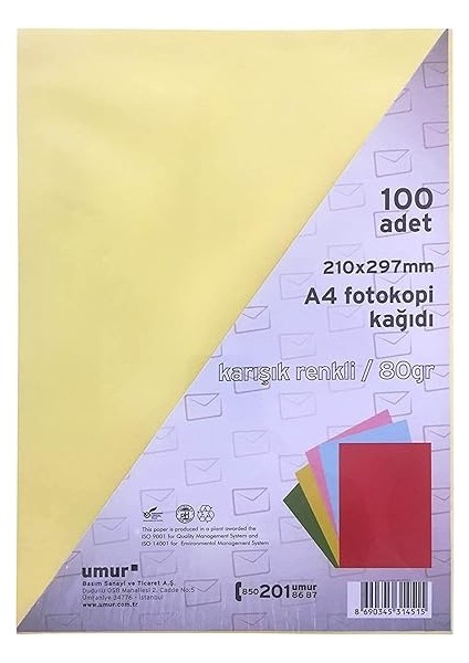 A4 Renkli Fotokopi Kağıdı, Red, 250 Yaprak modelleri