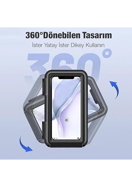 Su Geçirmez Full Koruma Aynaya Takılan Motosiklet Telefon Tutucu Dikiz Aynası Motosiklet Tutucu indirimleri