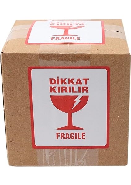 Kırılır Etiketi, Fragile Label 70MM x 80MM Ruloda 250 Adet Sticker, Koli Için Çıkartma Güvenlik Etiketi, Dikkat Kırılır Uyarı modelleri