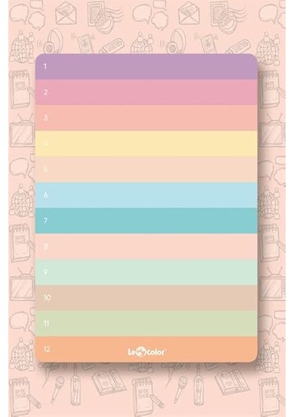 Color Numaralı Planlayıcı Blok Pastel fiyatları