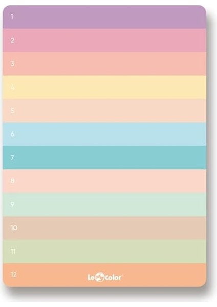 Color Numaralı Planlayıcı Blok Pastel modelleri