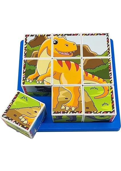 Dinozorlar 3D Puzzle Seri 2 - (9 Küp 6 Dinazor Yapboz) indirimleri