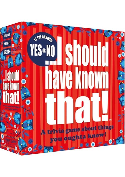Games I Should Have Known That Trivia Yes Or No Edition , Kırmızı, Kutu Boyutu 5,7 x 5,7 x 1,8 Inç (21224)