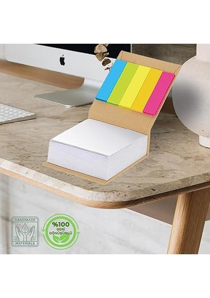 Geri Dönüşümlü Renkli Yapışkanlı Post-It Küp Notluk modelleri