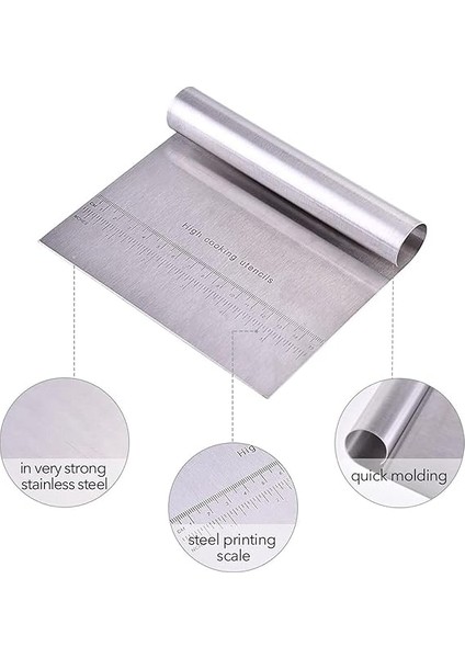 Home Çelik Hamur Kesici,metal Hamur Sıyrıcı,pasta Sıyırma Aparatı,hamur Dilimleyici,pasta ve Pastacılık Için Çelik Şekillendirici ve Hamur Porsiyonlayıcı modelleri