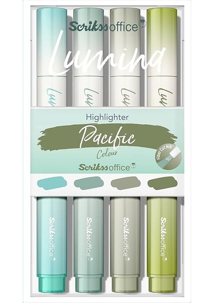 Lumina Fosforlu Kalem Pasific, 4'lü Set, Pasific fiyatları