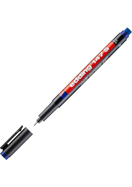 147 S Silgili Permanent Kalem - Asetat Kalemi - Mavi - 1 Kalem - 0,3 mm Yuvarlak Uç