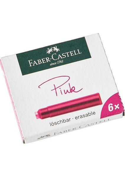 Faber-Castell Dk Kartuş, Pembe 6'lı