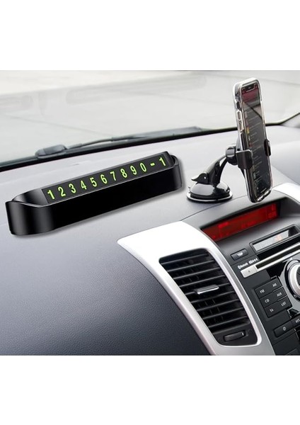 Araba Park Numaratör Araç Içi Torpido Üstü Açılır Kapanır Neon Telefon Numarası Bırakma