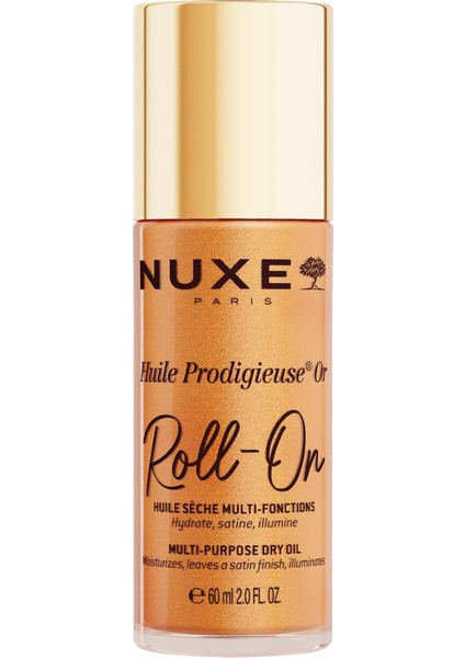 Huile Prodigieuse Or Altın Parıltılı Çok Amaçlı Kuru Yağ Roll-On 60 ml
