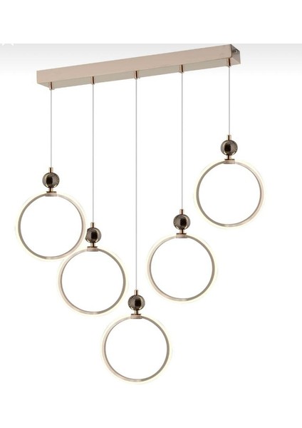 Ld 073 5s Model Gold 3 Renkli Salon ve Oturma Odası Için Ideal Alüminyum Avize, 60X70 fiyatları