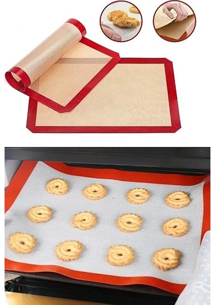 Fırınlanabilir Kendinden Yağlı Silikon Pişirme Matı-Hamur Açma Matı 30X40 fiyatları