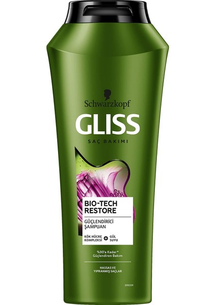 Bio-Tech Restore Güçlendirici Şampuan - Kök Hücre Kompleksi ve Gül Suyu ile 500 ml