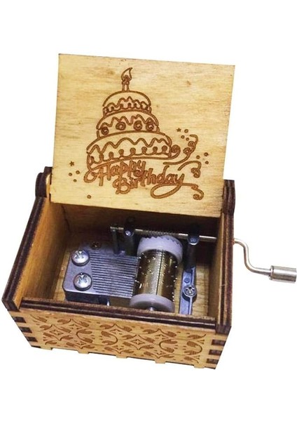Happy Birthday Iyi Ki Doğdun Ahşap Çevirmeli Müzik Kutusu