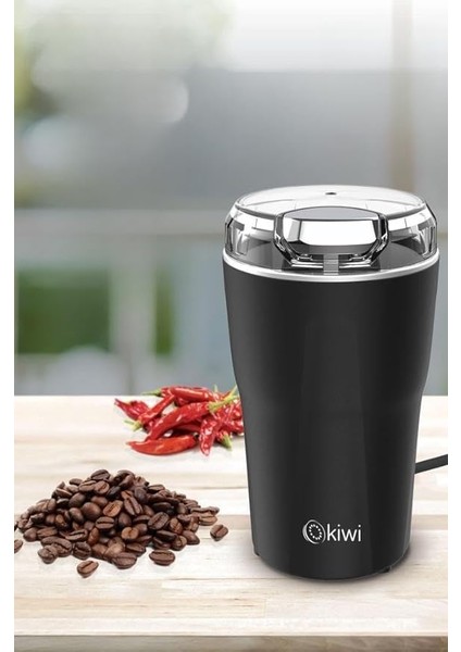 KSPG-4819 Paslanmaz Çelik Kahve ve Baharat Öğütücü Siyah