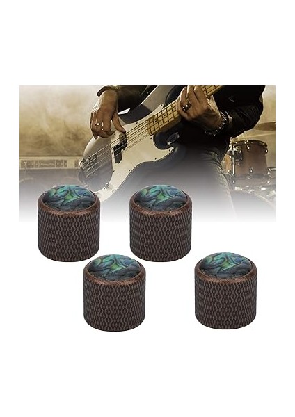 Elektrikli Bas Düğmesi, Metal Bas Düğmesi, Sağlam ve Dayanıklı, Okul Elektrikli Gitar Oyuncusu Için Elektrikli Bas (Bronz) fiyatları