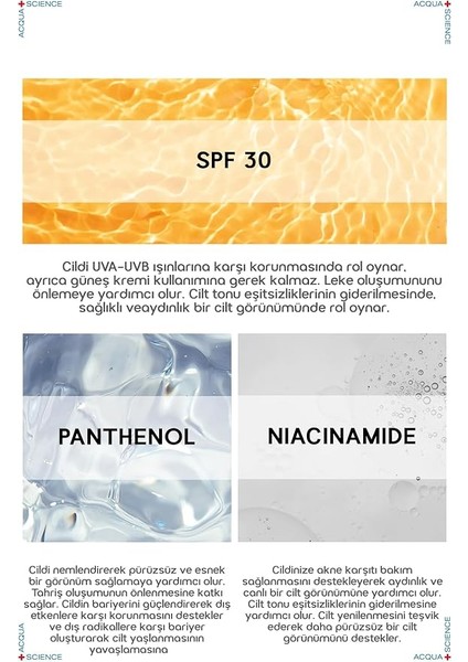 Perfection Acquaboost Yoğun Nemlendirici & Uva-Uvb Güneş Koruma Spf 30, Besleyici, Yenileyici, Nemlendirici Yüz Kremi 50ML, Tüm Ciltler Için fırsatları