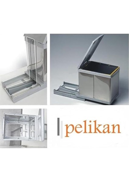 Toty 21700 Raylı Dolap Içi Çöp Kovası 16 Litre indirimleri