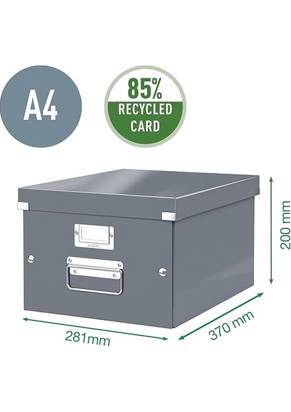 60440095 Orta Boy Saklama ve Taşıma Kutusu (A4, Click ve Store Için) Siyah fırsatları