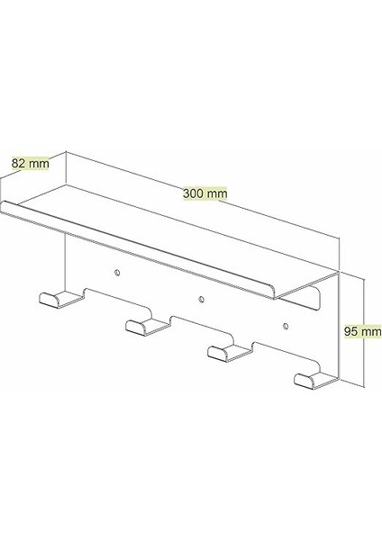 Metal Duvar Rafı ve Askılık - Çok Amaçlı Askı Aparatatı - Banyo, Mutfak, Giyinme Odası, Kiler ve Oda Kapı Arkaları Için Uygun fırsatları