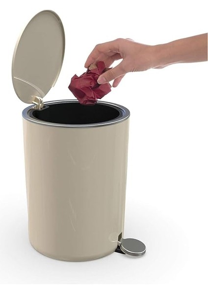 M-E66-09 Lenox 5 Lt Pedallı Çöp Kovası Bej indirimleri